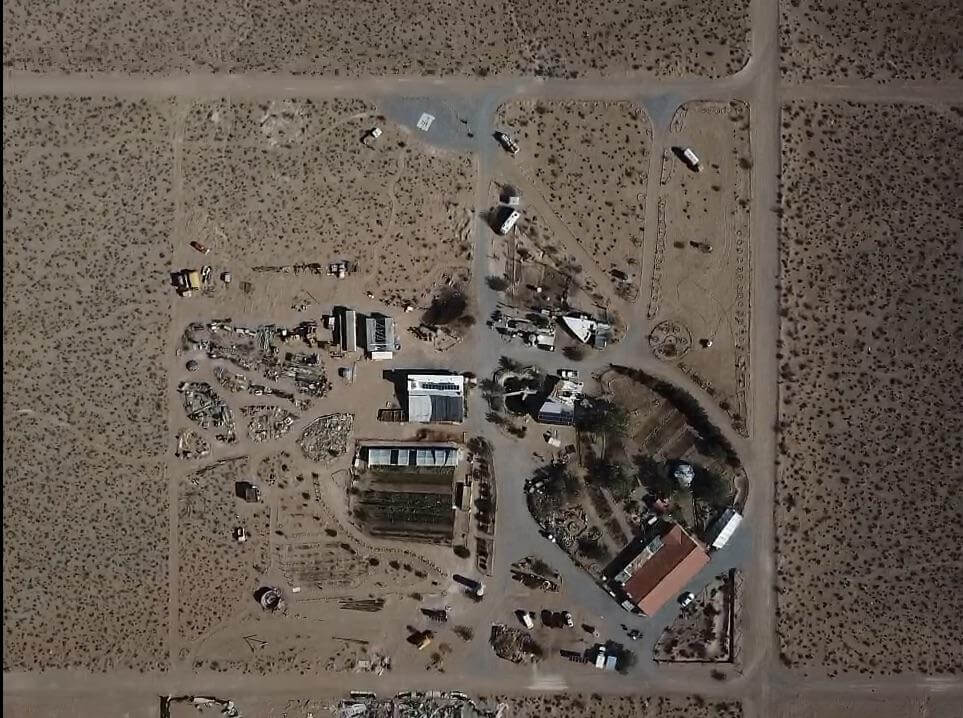 Aerial view of Sunbaked Property