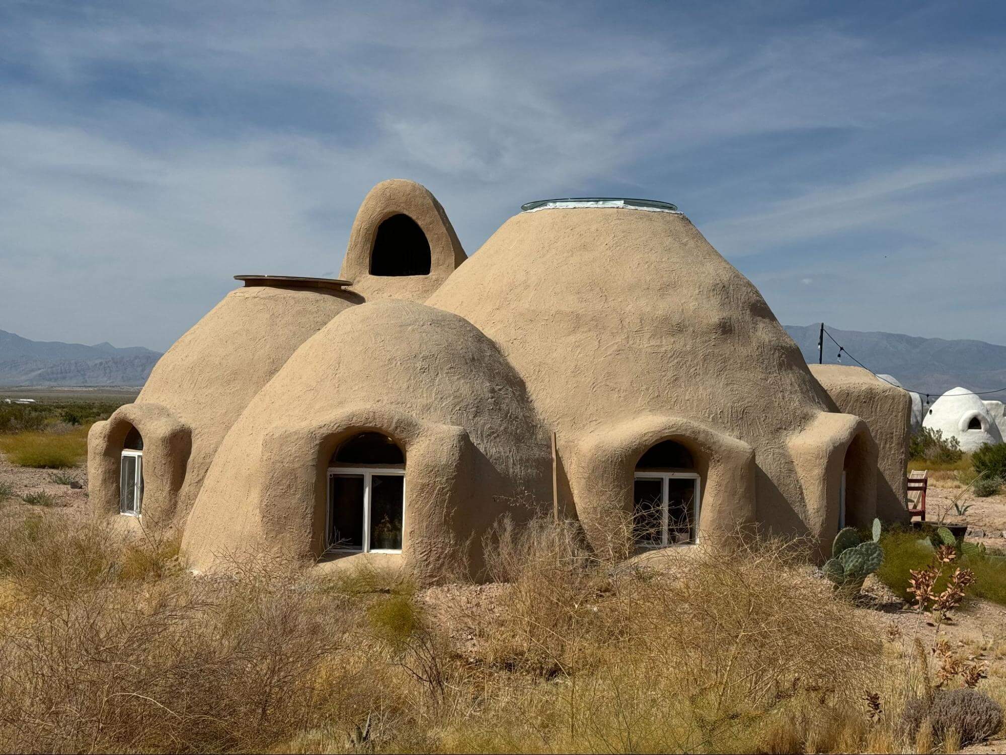 The Mojave Project Earth Domes, an innovative sustainable living experiment in the desert.