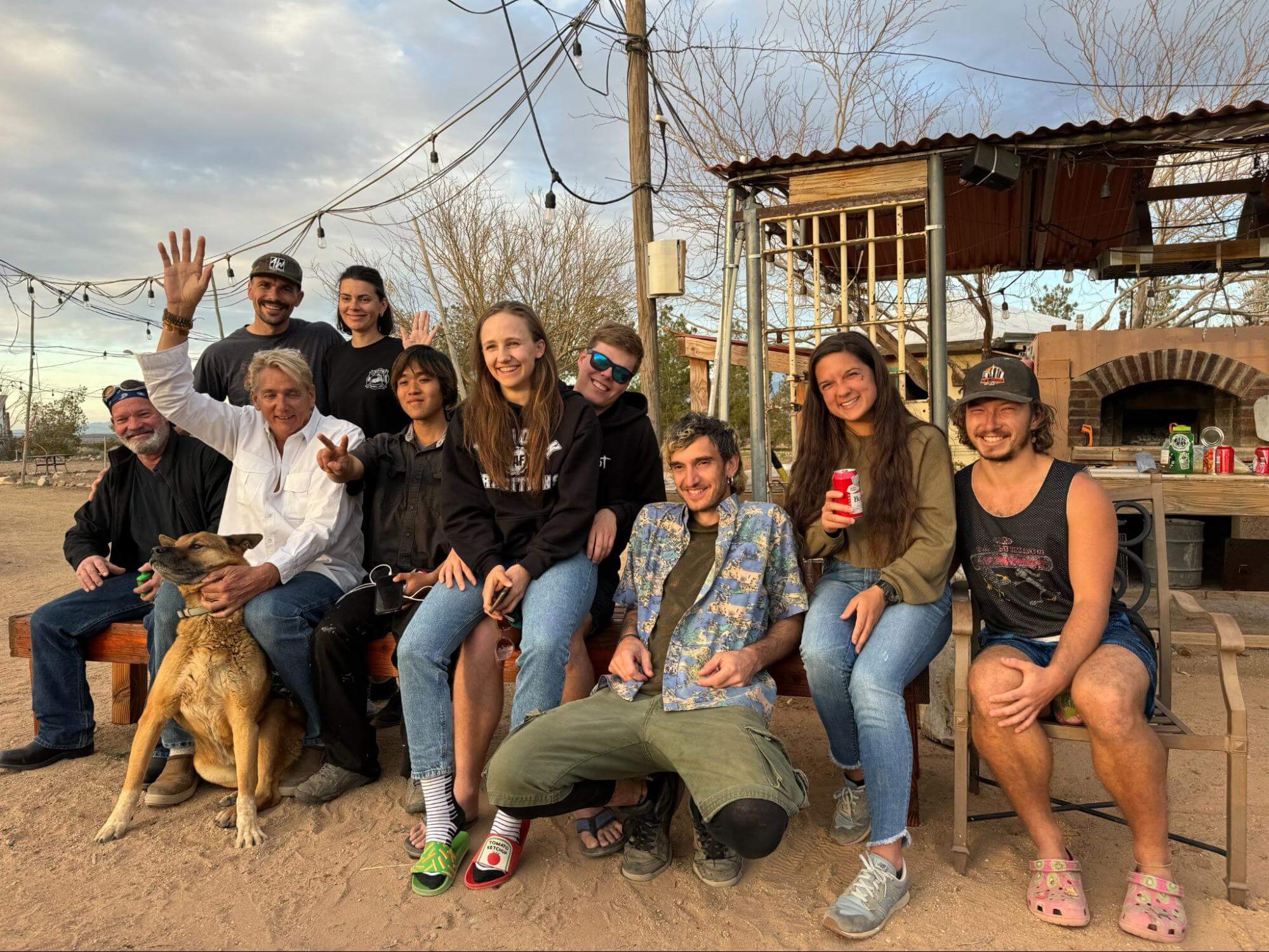 WWOOFers and team members at the farm in February 2024